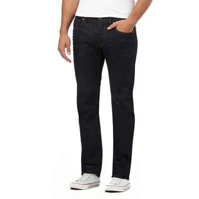 G-Star Raw Dark blue raw wash '3301' straight leg jeans